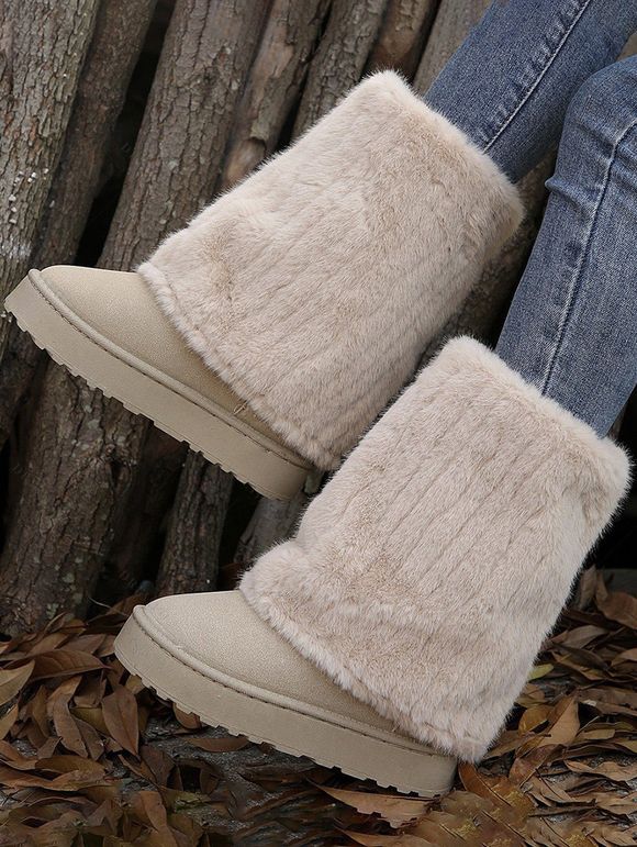 Winter Outfit Plunge Neck Batwing Sleeve Sweater Dress Jeans and Boots Set - Blanc S | US 4