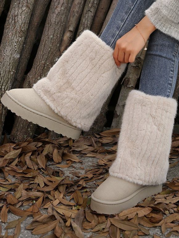 Winter Outfit Plunge Neck Batwing Sleeve Sweater Dress Jeans and Boots Set - Blanc S | US 4