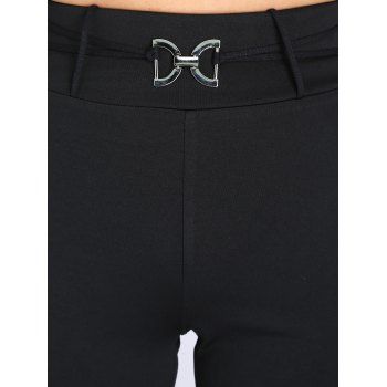 Hollow Our Floral Pants High Waisted Solid Color Skinny Pants