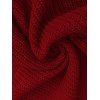 Robe courte boutonnée à col V en maille texturée unie - Rouge Vineux XXL | US 14