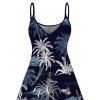 Robe de plage à bretelles spaghetti et imprimé cocotier - Bleu de Minuit S | US 4