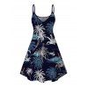 Robe de plage à bretelles spaghetti et imprimé cocotier - Bleu de Minuit S | US 4