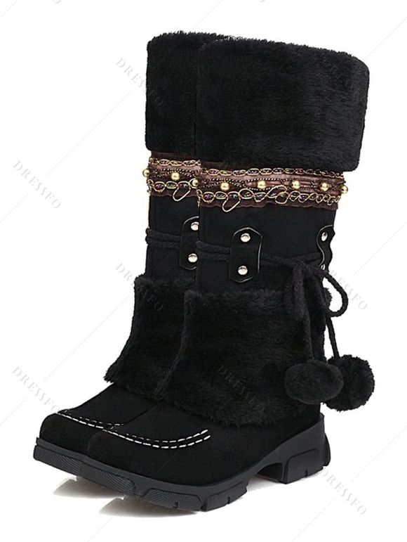 Winter Outfit Turtleneck Cable Knit Sweater Fleece-Lined Leggings and Boots Set - Rouge Vineux S | US 4