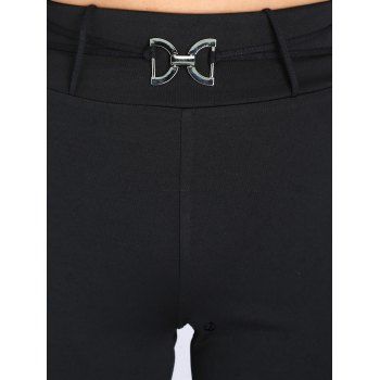 Winter Outfit Solid Color Lace Up Top and Floral Hollow Our Pants Set