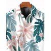 Chemise de vacances pour homme, imprimé floral aquarelle, boutonnée - Blanc M