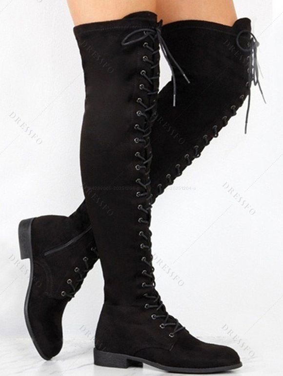 Winter Outfit Plaid Belted Roll Tab Sleeve Handkerchief Dress and Earrings Boot Set - Rouge Vineux S | US 4