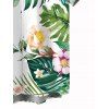 Chemise de vacances pour homme, imprimé floral et feuilles, boutonnée - Blanc 3XL
