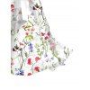 Robe de vacances à imprimé floral coloré, décolleté cache-cœur en V et ceinture - Blanc XXL | US 14