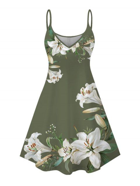 Robe de vacances à imprimé floral Lily et bretelles spaghetti