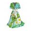 Robe de vacances à imprimé feuille tropicale frangipanier avec ceinture - Vert clair XXL | US 14