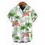 Chemise de vacances pour homme, imprimé floral coloré avec cocotier, à boutons - Vert clair 5XL