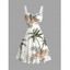 Robe de vacances à imprimé floral et cocotiers, robe froncée - Vert clair XXXXXL | US 20
