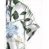 Vacation Couple Outfit Lavender Floral Leaf Print and Shirt Set - Blanc S | US 4