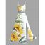 Robe de vacances imprimée de feuilles de tournesol, robe fendue et ajourée - Jaune M | US 6