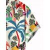 Chemise de vacances pour homme, imprimé cocotier et ananas, à boutons - multicolor A 5XL