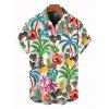 Chemise de vacances pour homme, imprimé cocotier et ananas, à boutons - multicolor A 5XL