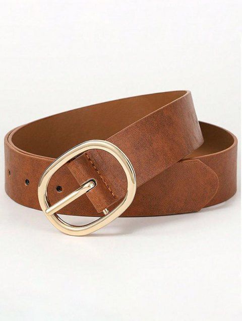 Ceinture en similicuir avec anneau ovale et ceinture large ajustable