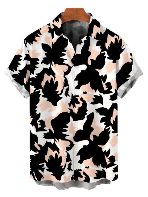 Chemise de vacances pour homme, imprimée colorblock, à boutons