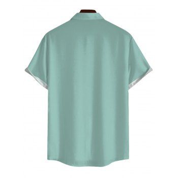 Vacation Couple Outfit Skull Flower Leaf Landscape Print Dress and Shirt Set