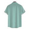 Chemise de vacances pour homme à imprimé crâne, fleurs et feuilles, style paysage, boutonnée - Turquoise 2XL