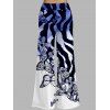 Pantalon large de vacances imprimé papillon ombré - Bleu profond S | US 4