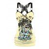 Vacation Outfit Skull Coconut Tree Letter Print Butterfly Lace Tank Top and Leggings Set - Noir S | US 4