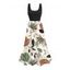 Robe de vacances mi-longue à imprimé feuilles colorées - Vert clair XXL | US 14