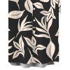 Chemise de vacances pour homme, imprimé feuilles intégral, boutonnée - Noir S