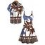Vacation Couple Outfit Colorblock Tree Printed Spaghetti Strap Dress and Shirt Set - Blanc S | US 4