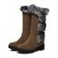 Colorblock Faux Fur Buckle Strap Snow Boots - Noir EU 42