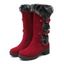 Colorblock Faux Fur Buckle Strap Snow Boots - Noir EU 42