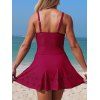 Maillot de bain une pièce de plage à imprimé floral croisé et ajouré - Rouge Vineux S | US 4
