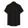 Chemise de vacances pour homme, chemise boutonnée à imprimé lys - Noir 5XL