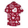 Valentine's Day Couple Outfit LOVE Heart Letter Print Ruched Dress and Shirt Set - Rouge S | US 4