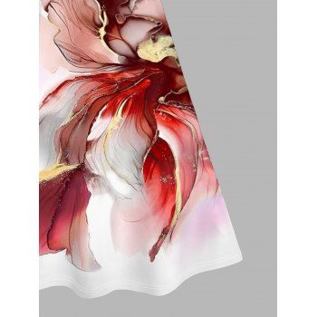 Vacation Dress Ombre Flower Print Spaghetti Strap Dress