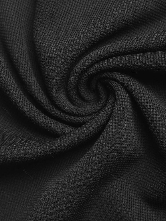 Combinaison unie avec poche avant et jambes larges boutonnées - Noir XL | US 10