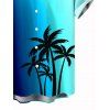 Vacation Couple Outfit Coconut Tree Pattern Ombre Ruched Dress and Shirt Set - Bleu S | US 4