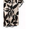 Chemise de vacances pour homme à motif de feuilles - Noir 3XL