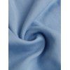Robe de vacances unie à faux boutons et col en V, robe fatiguée - Bleu clair L | US 8