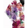 Chemise de vacances pour homme, imprimé floral et feuilles colorés, à boutons - Blanc 5XL