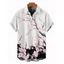 Chemise de vacances pour homme, imprimé floral et branches d'arbres, à boutons - Blanc XL