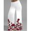 Pantalon large de vacances à imprimé rose et taille haute élastique - Blanc L | US 8-10
