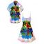 Vacation Couple Outfit Ombre Coconut Tree Parrot Print Dress and Shirt Set - multicolor A S | US 4