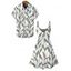 Vacation Couple Outfit Colorful Leaf Pattern Dress and Shirt Set - Vert clair S | US 4