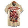 Vacation Couple Outfit Funny Octopus Chef Letter Print Dress and Shirt Set - café lumière S | US 4