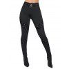 Casual Outfit Solid Color Textured Skew Neck Top and Grommet Leggings Set - Vert Armée S | US 4