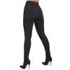 Casual Outfit Solid Color Textured Skew Neck Top and Grommet Leggings Set - Vert Armée S | US 4