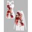 Vacation Outfit Flower Pattern Lace Butterfly Ruched Tank Top and Skirt Set - Rouge Vineux S | US 4