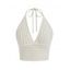 Débardeur court uni en crochet, dos nu - Blanc S | US 4