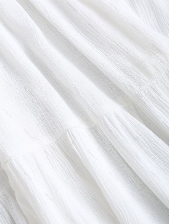 Bohemian Outfit Ethnic Print Empire Waist Halter Dress and Accessories Boots Set - Blanc S | US 4